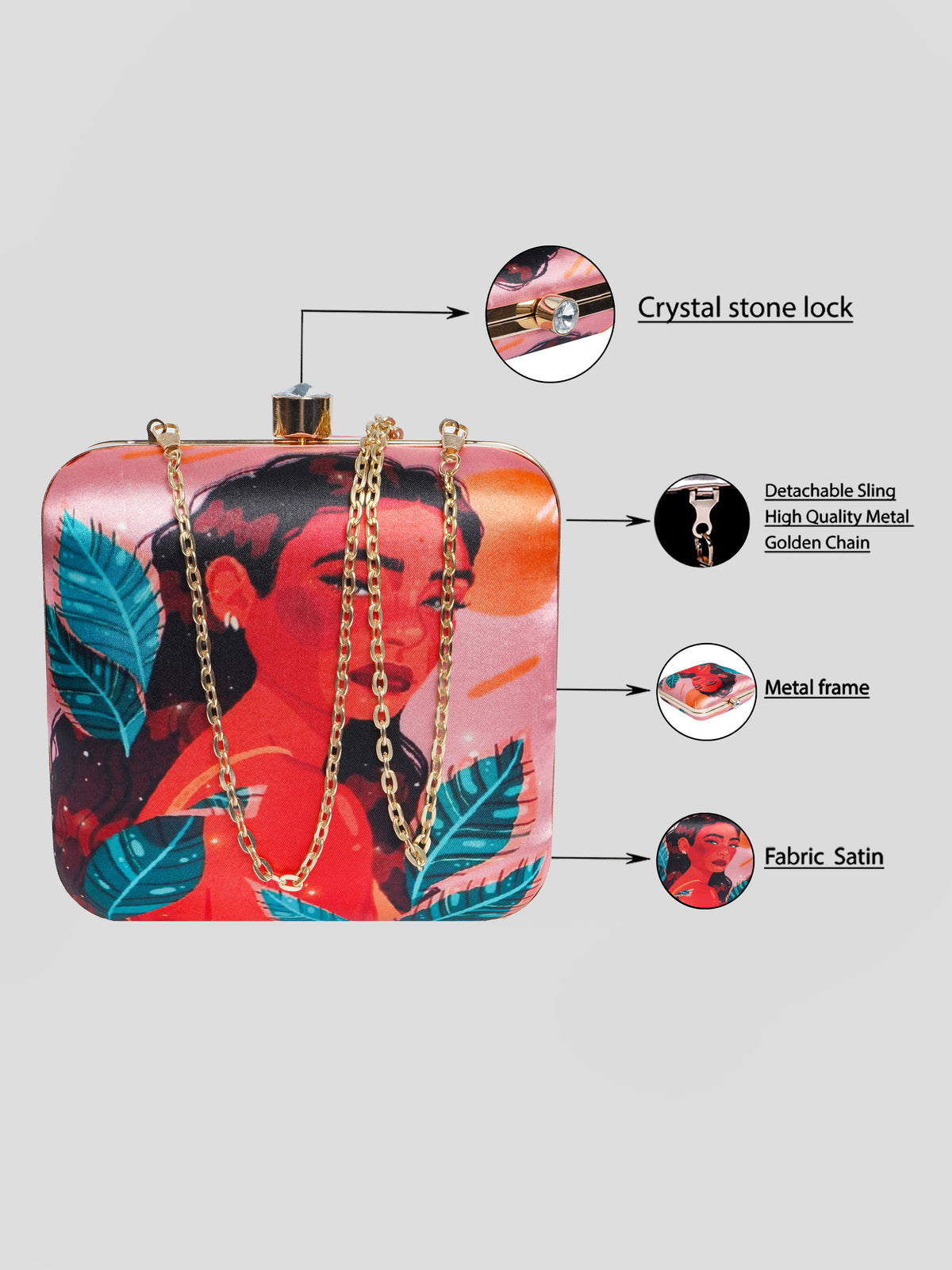 VRPS Printed Clutche | Handcrafted Ethnic Bag | SWIS-1726 | Additional Angle