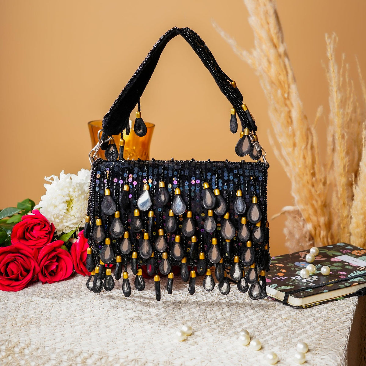 Black mirror flap bags