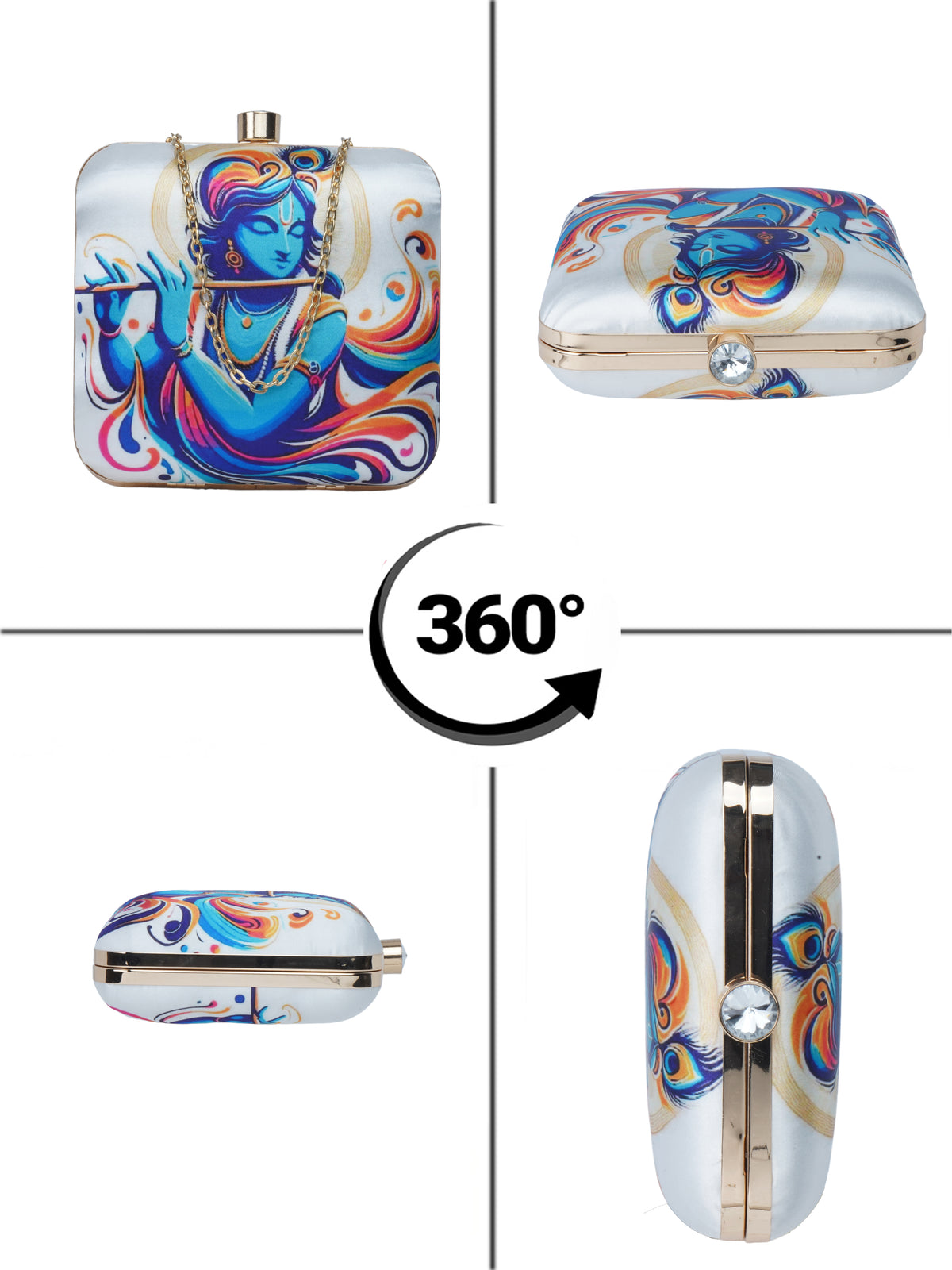 VRPS Printed Clutche | Handcrafted Ethnic Bag | SWIS-2083 | Additional Angle