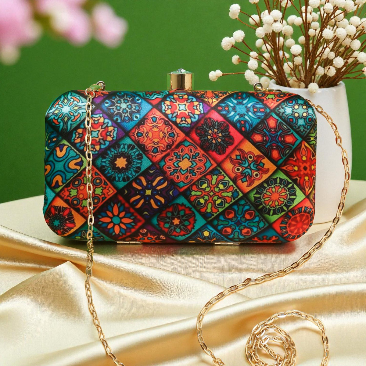 VRPS Printed Clutch | Handcrafted Ethnic Bag | SWIS-906 | Additional Angle