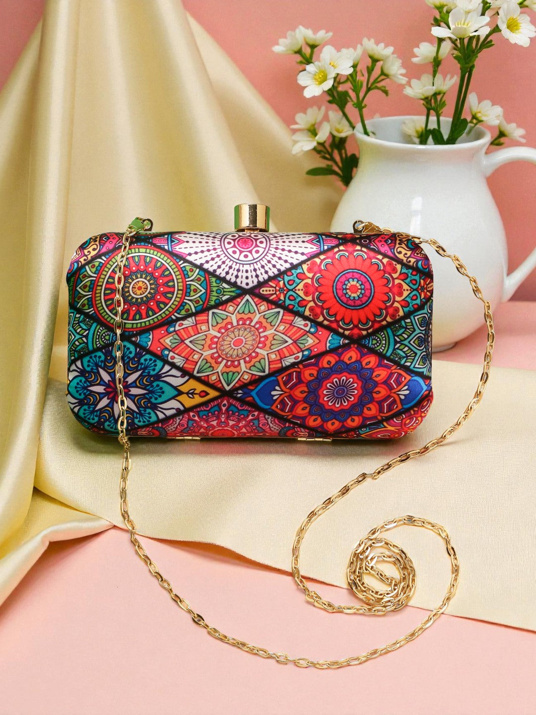 VRPS Printed Clutch | Handcrafted Ethnic Bag | SWIS-910 | Additional Angle