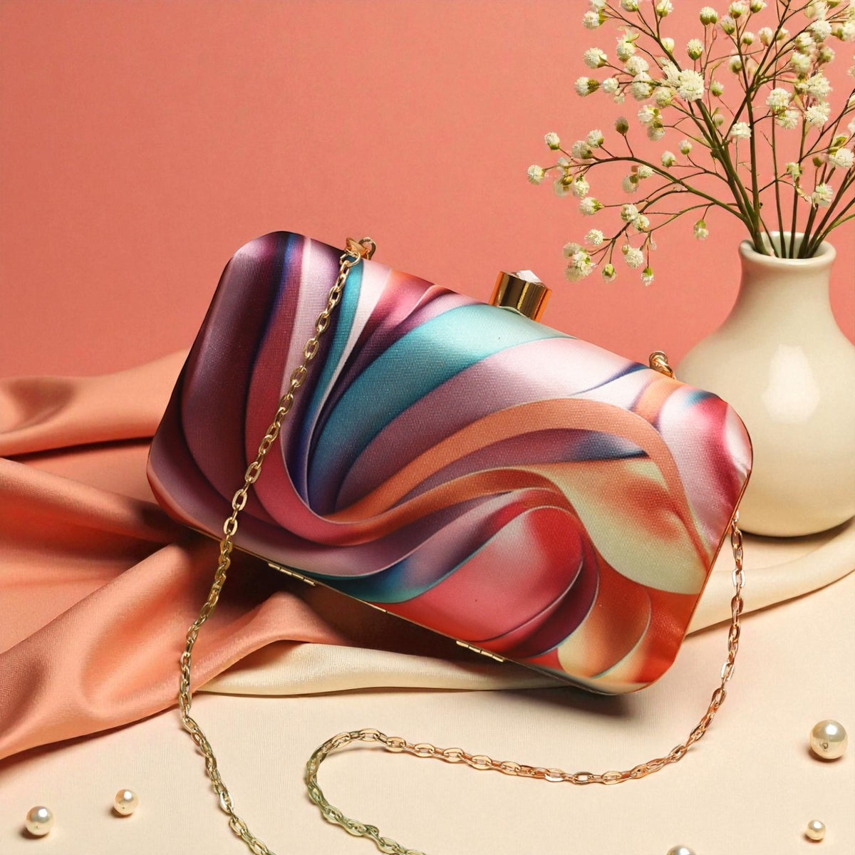 VRPS Printed Clutch | Handcrafted Ethnic Bag | SWIS-912 | Additional Angle