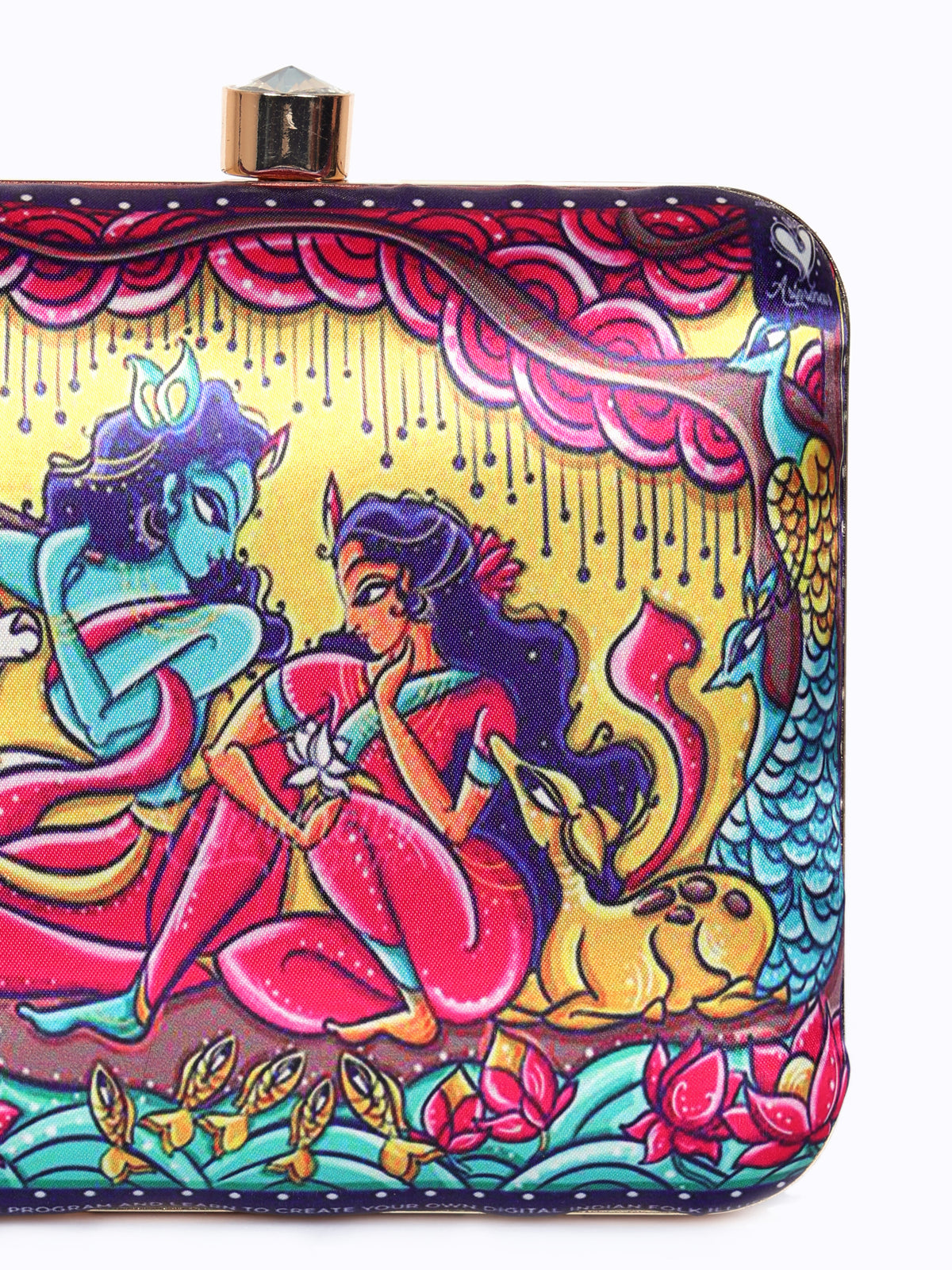 VRPS Printed Clutch | Handcrafted Ethnic Bag | SWIS-1336 | Additional Angle