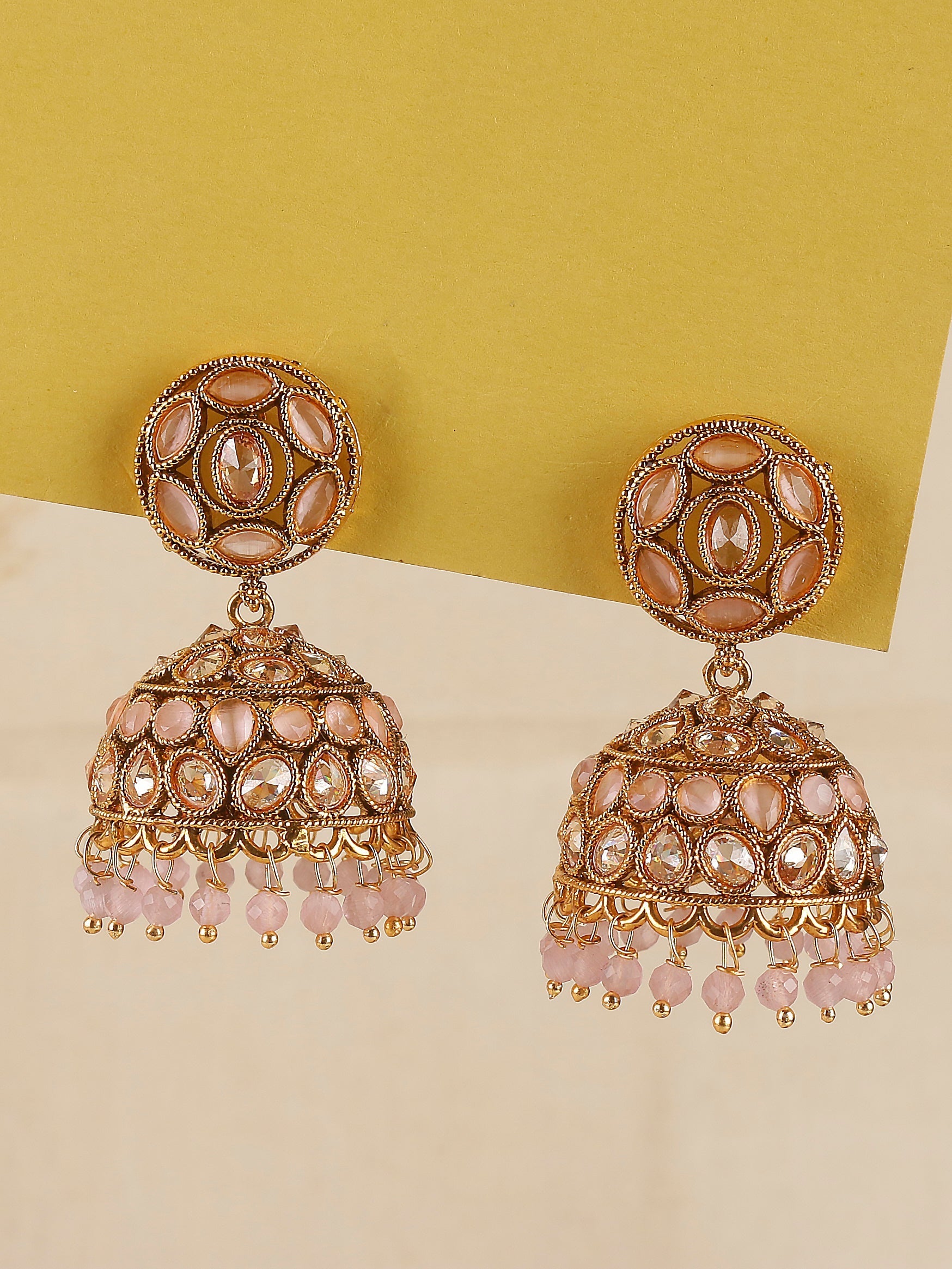 Swisni Alloy Golden Jhumki Earring Light