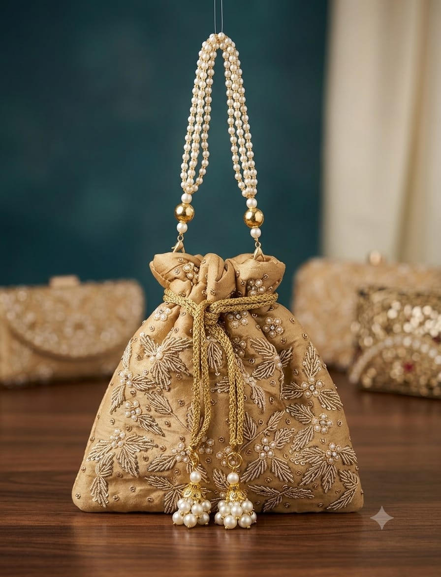 VRPS Designer Potli Bag | Handcrafted Ethnic Bag | SWIS-4785 - VRPS Handicrafts