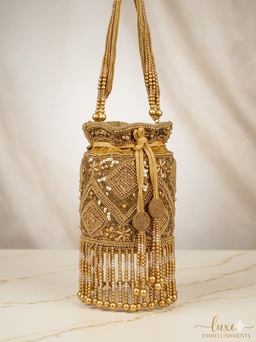 VRPS Designer Potli Bag | Handcrafted Ethnic Bag | SWIS-4812 - VRPS Handicrafts