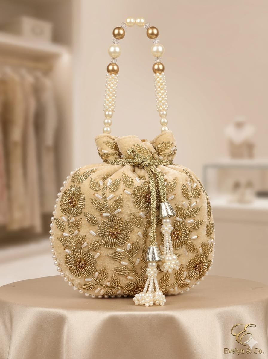 VRPS Designer Potli Bag | Handcrafted Ethnic Bag | SWIS-4839 - VRPS Handicrafts