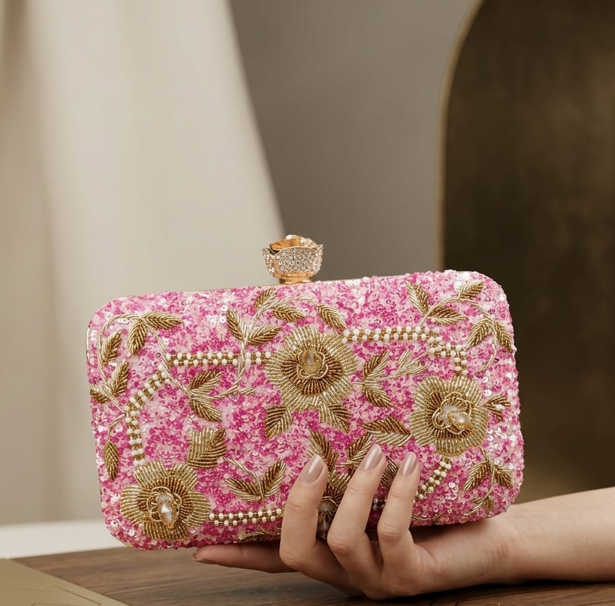 VRPS Embroidered Clutch | Handcrafted Ethnic Bag | SWIS-4770 - VRPS Handicrafts
