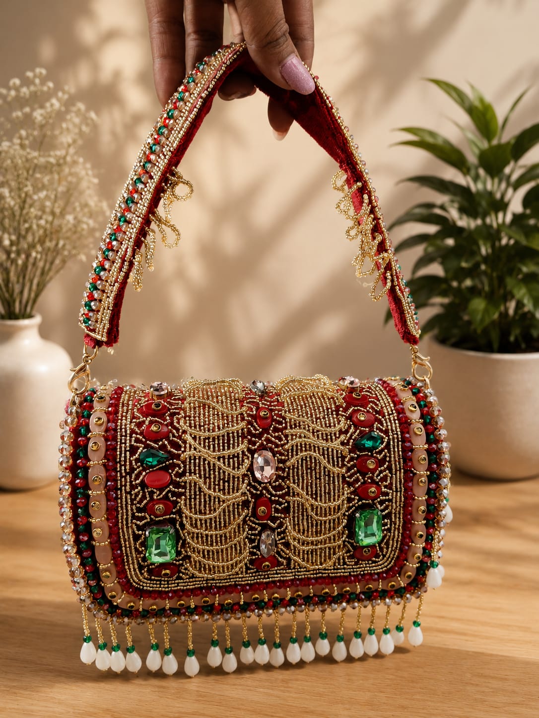 VRPS Flap Bag | Handcrafted Ethnic Bag | SWIS-4782 - VRPS Handicrafts