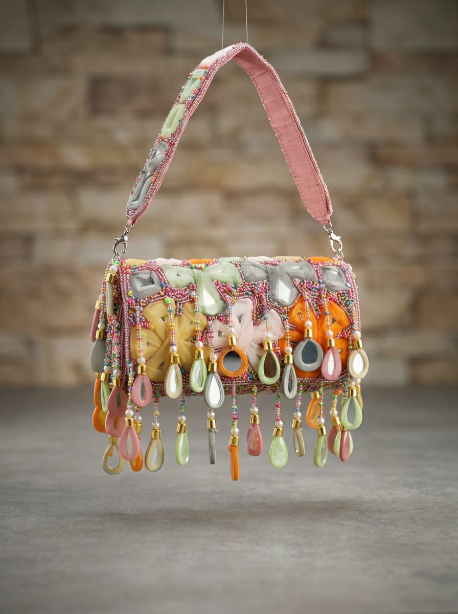 VRPS Flap Bag | Handcrafted Ethnic Bag | SWIS-4919 - VRPS Handicrafts
