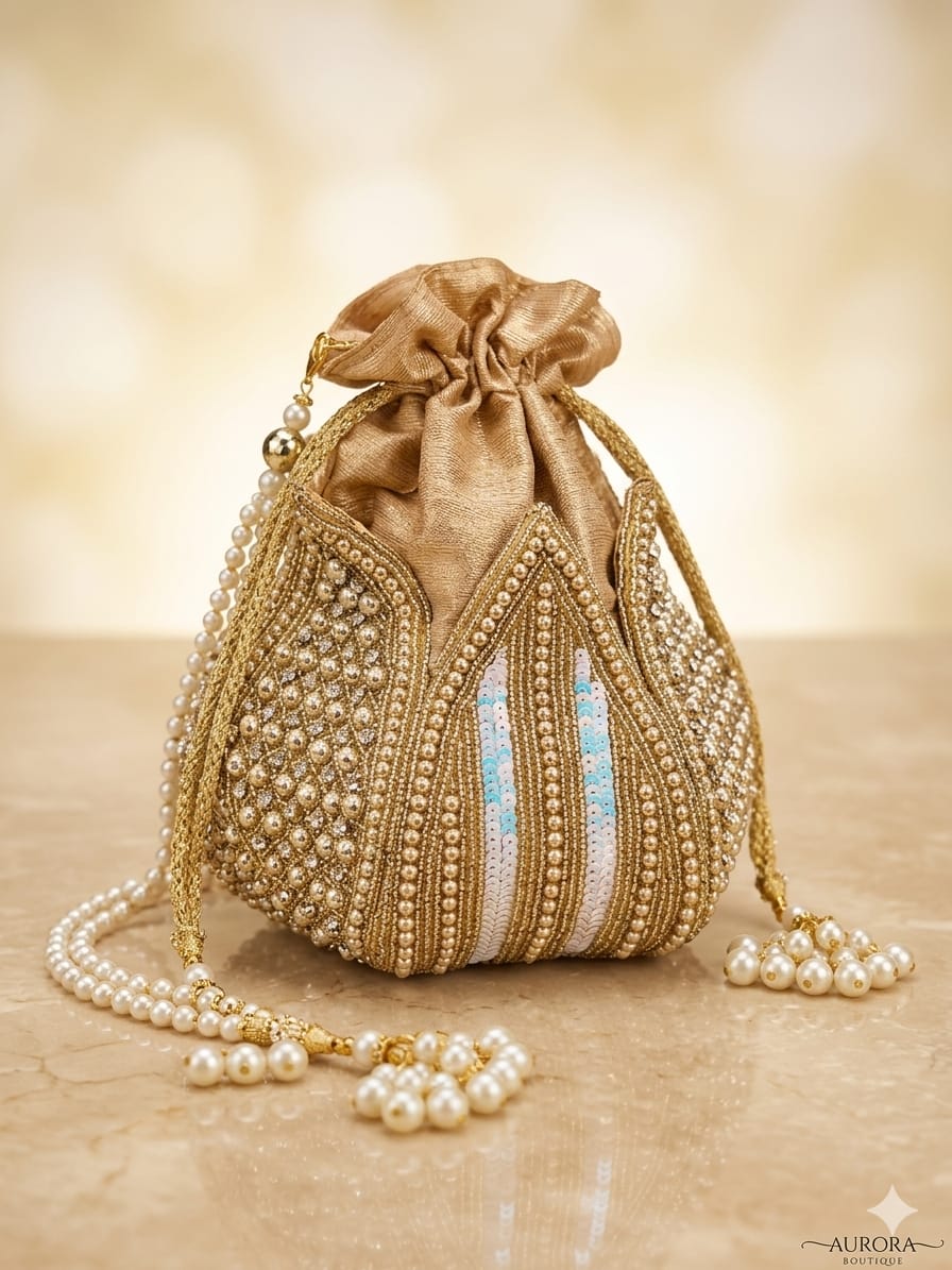 VRPS Lotus Potli | Handcrafted Ethnic Bag | SWIS-4947 - VRPS Handicrafts