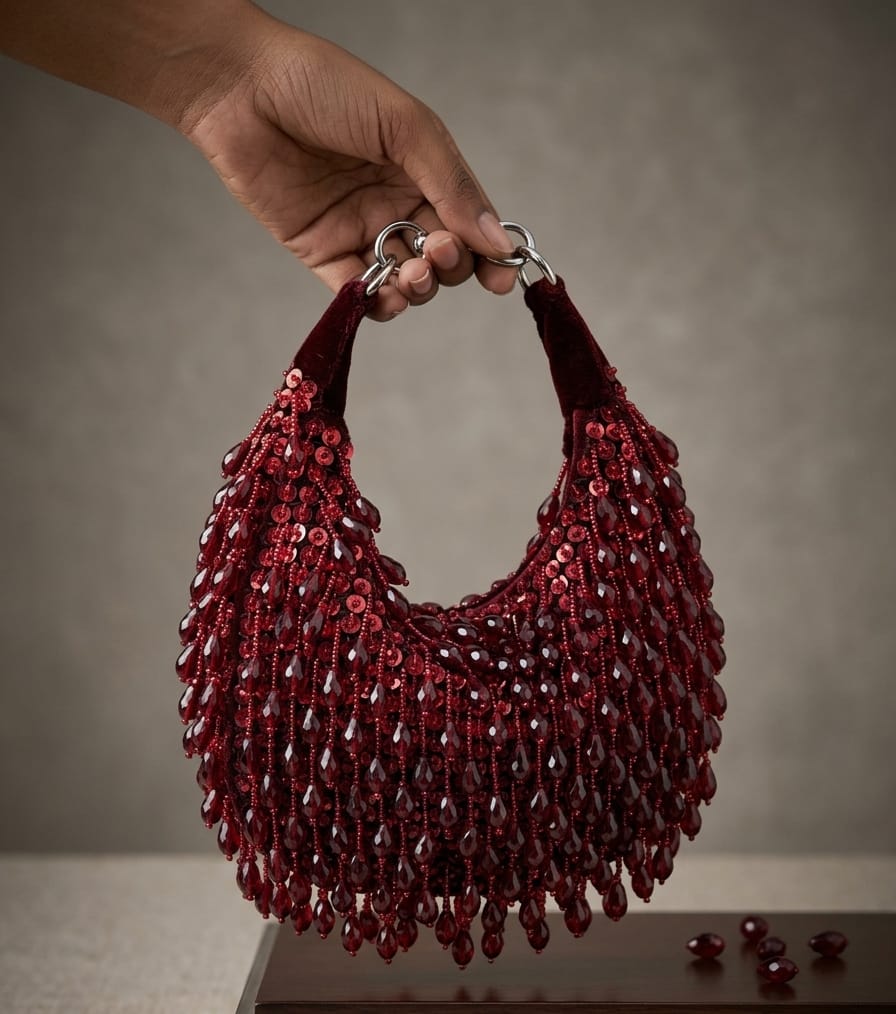 VRPS MOP Clutch | Handcrafted Ethnic Bag | SWIS-4769 - VRPS Handicrafts