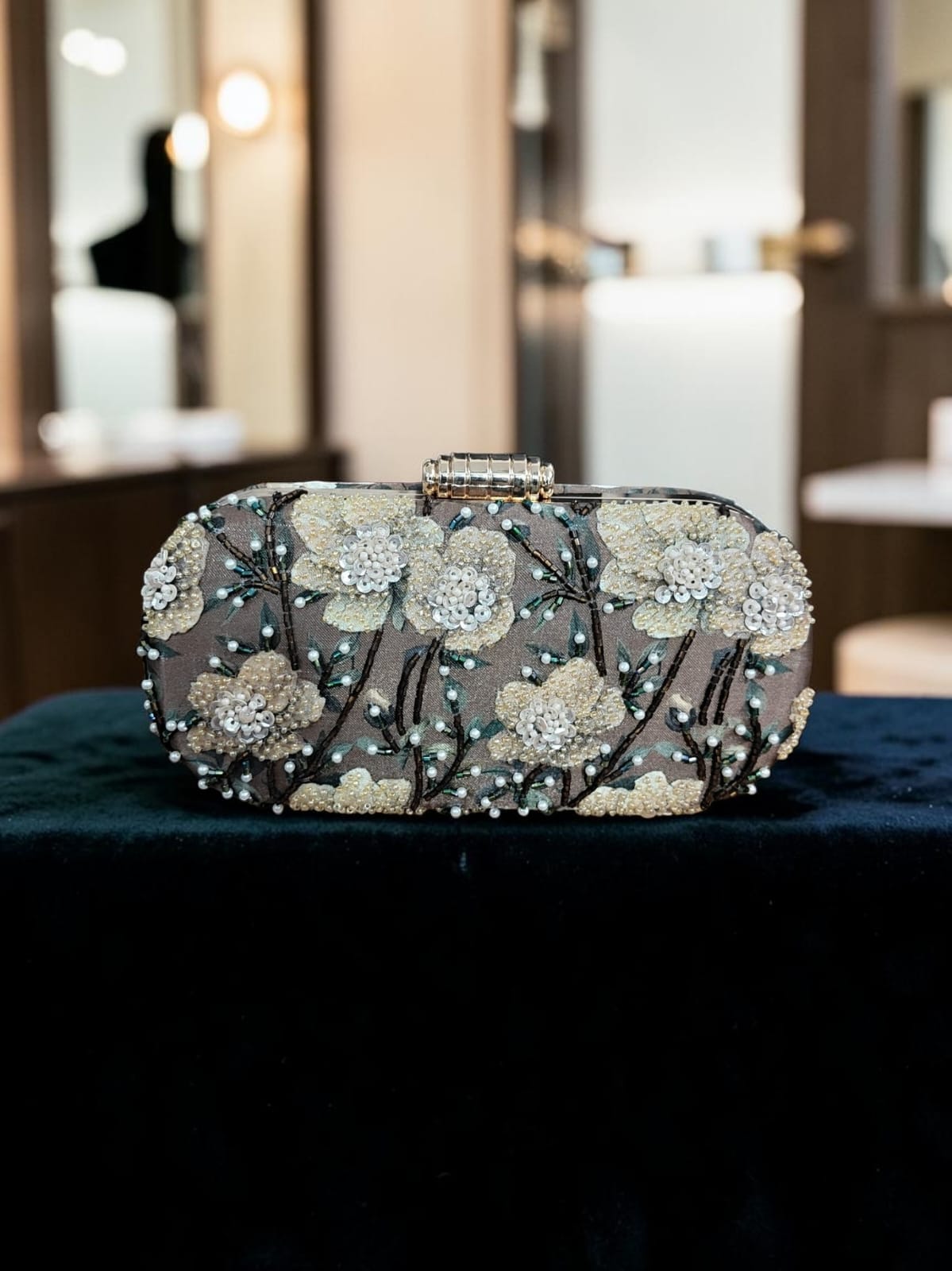 VRPS Printed Embroidered Clutch | Handcrafted Ethnic Bag | SWIS-4738 - VRPS Handicrafts