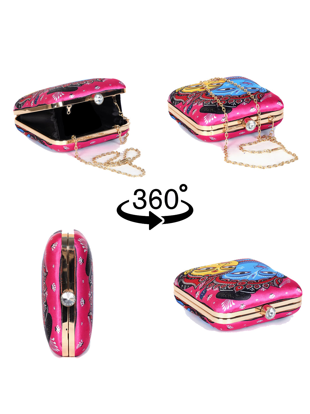 VRPS Printed Clutch | Handcrafted Ethnic Bag | SWIS-1335 | Additional Angle